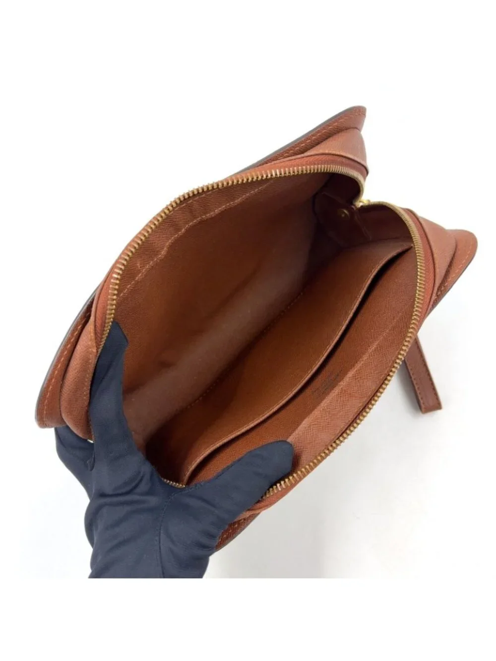 Louis Vuitton Orsay Monogram Leather Brown Light Clutch Gold